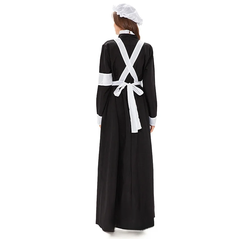 2025 loween Costume de femme de chambre croix rouge tenue de servante Par pour femme domaine campagnard dame gestionnaire vêtements de performance Polyester