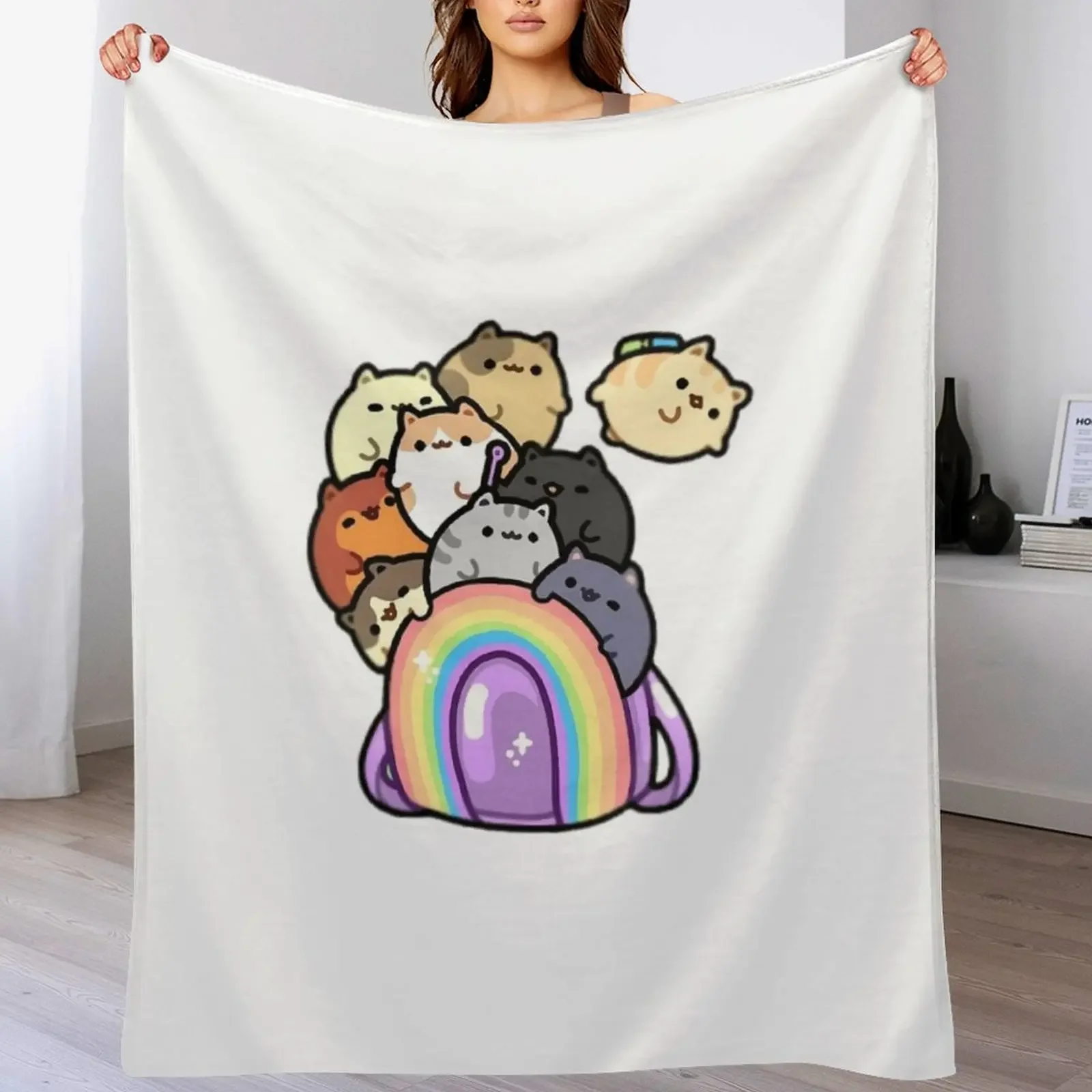 

Bag Of Cats Throw Blanket Long Lasting Soft Plush Blanket for Daily Use