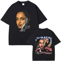 Singer Sade Soldier of Love Tour Concert Graphic Print T-shirt Men Women Hip Hop Vintage Tshirt Casual Oversized T Shirts Male