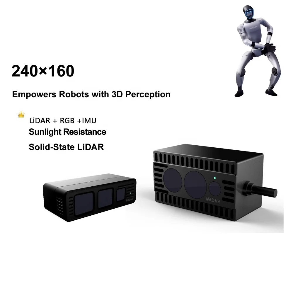 Solid State LiDAR Robot Navigation Photorealistic RGB TOF Depth Camera 940 Nm 1632X1224 20fps Rolling Shutter Robotics 3D Vision