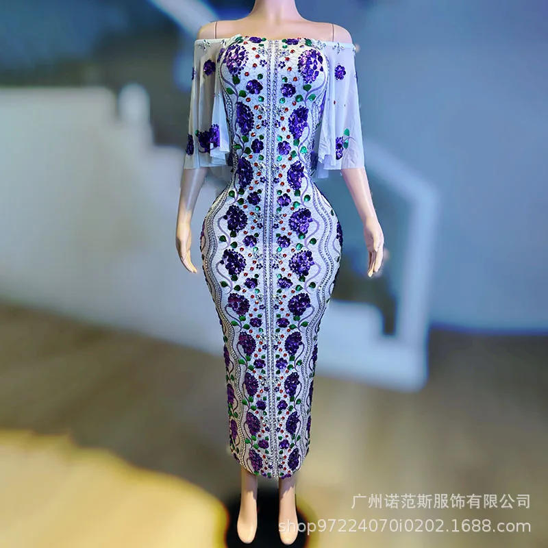 Chinese-style Improved Cheongsam Temperament Female Singer Stage Performance Clothes Birthday Party Company Annual Meeting Dress