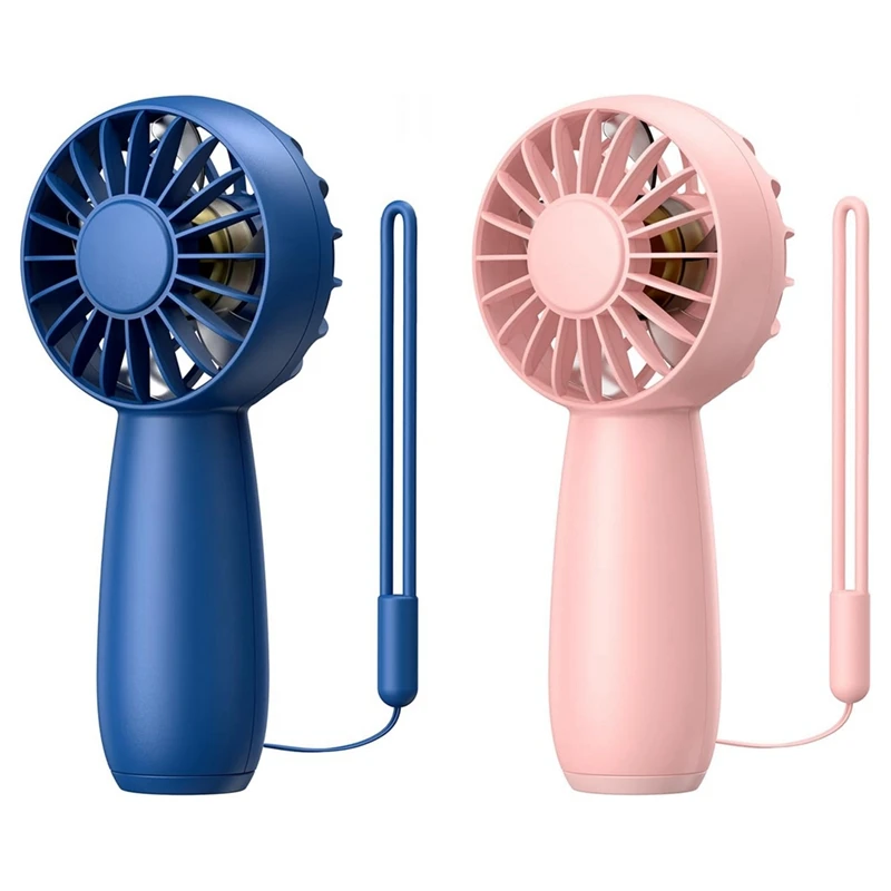 2 Pack Handheld Fan Rechargeable Mini Fan Personal Fan With 3 Speeds Fan For Home, Office, Travel