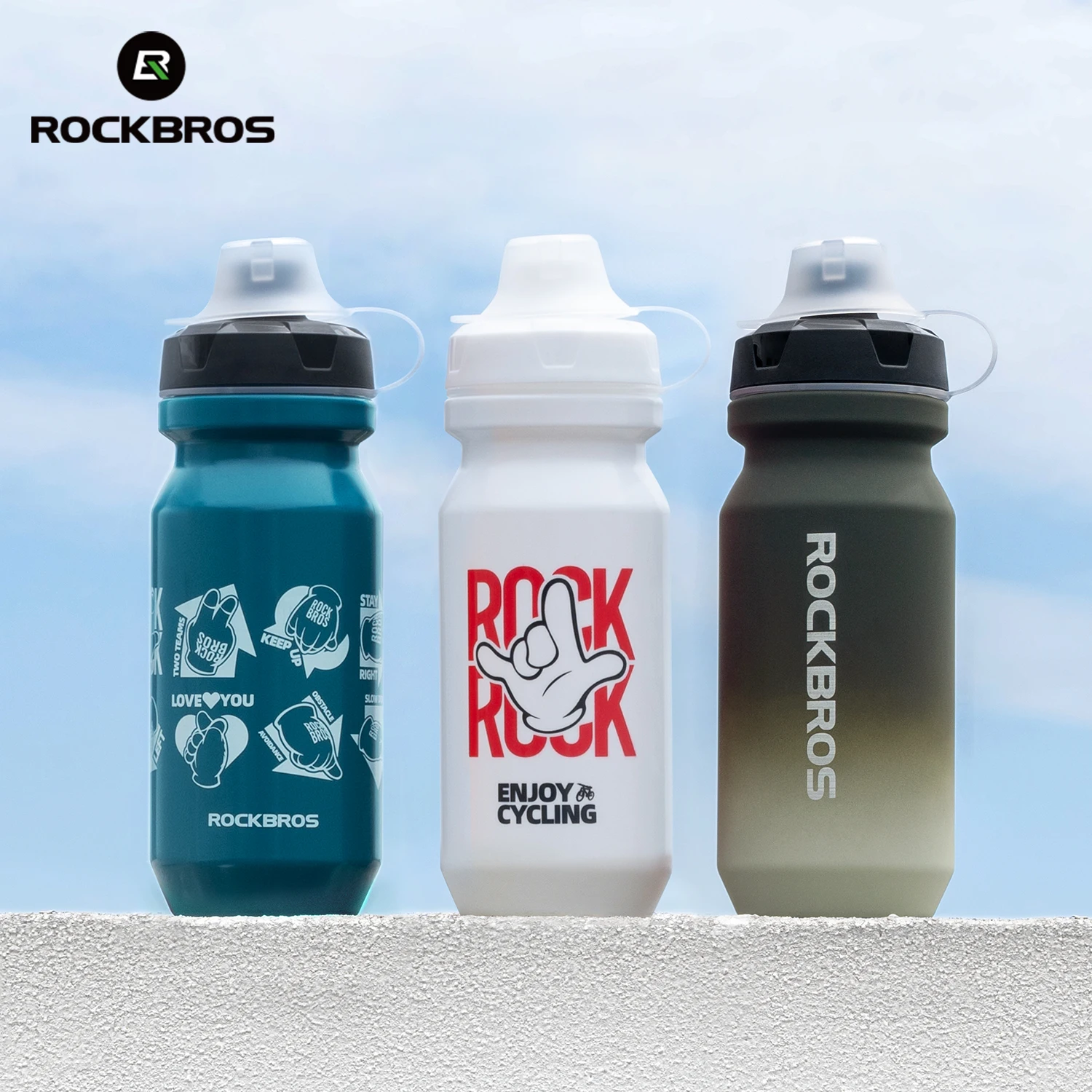 

ROCKBROS Bicycle Water Bottle Lightweight 600ml Capacity Leak-proof Squeeze Bottle Outdoor Sports Water Bottle Bike Accessories