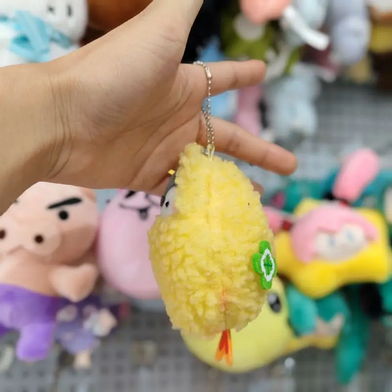 Bonito dos desenhos animados pinguim brinquedo de pelúcia pingente bonito camarão frito boneca de pelúcia mochila chaveiro bonito dos desenhos animados brinquedo de pelúcia animal
