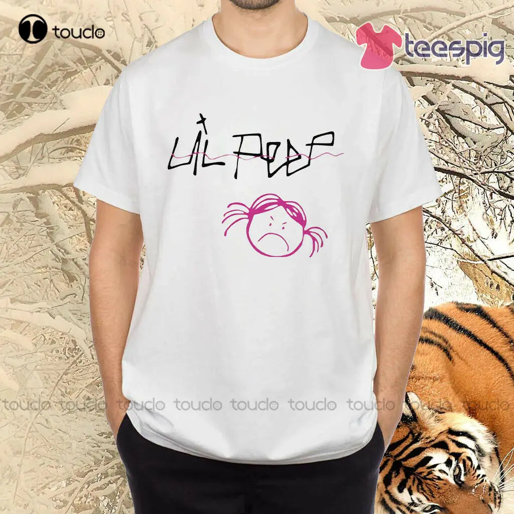 Lil Peep Classic T-Shirt Mens Pink Shirt Custom Aldult Teen Unisex Digital Printing Tee Shirts Fashion Tshirt Summer Streetwear