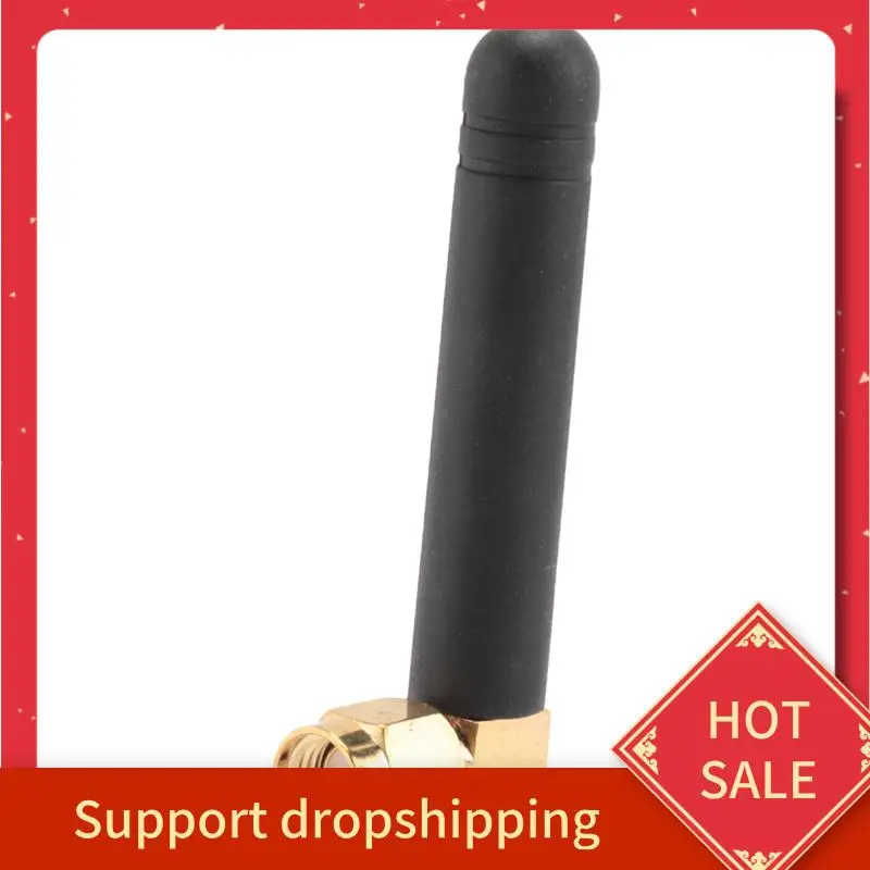 

B44C 1Pc 2.4Ghz Antenna 3.5Dbi WIFI Aerial Bluetooth Zigbee Module SMA Male Right Angle Wholesale Price Modem External Antenna