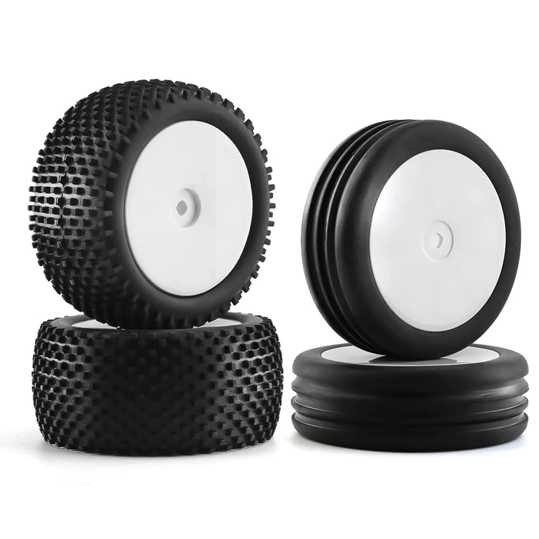 Neumáticos y llantas todoterreno RC 1/10 con hexágono de 12 mm, neumáticos delanteros y traseros para coches buggy a escala 1:10, Serpent Spyder SRX2 SRX4