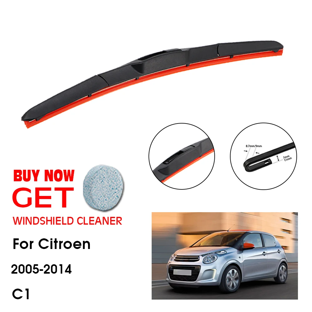 

Car Wiper For Citroen C1 26"Single 2005-2014 Front Window Washer Windscreen Windshield Silica Gel Wiper Blade Accessories