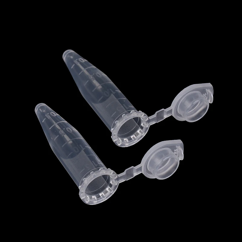 Laboratory Samples Disposable Transparent Micro Plastic Centrifuge Tubes With Snap Lid Container Lids 1.5ML