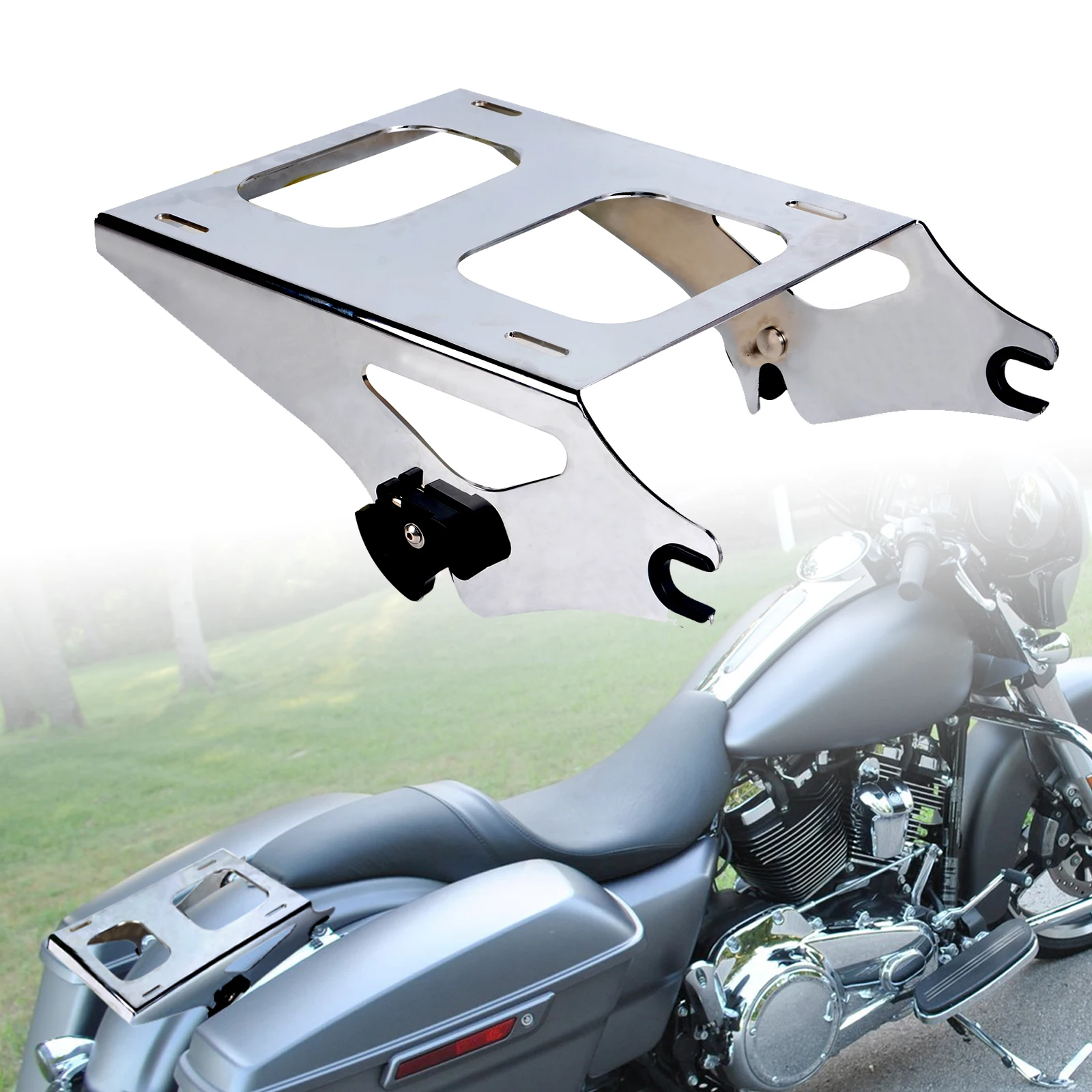 

Motorcycle Detachable Luggage Rack Mounting Bracket Rack for Harley Touring Street Glide Road Glide Tour Pak Pack 2014-2021