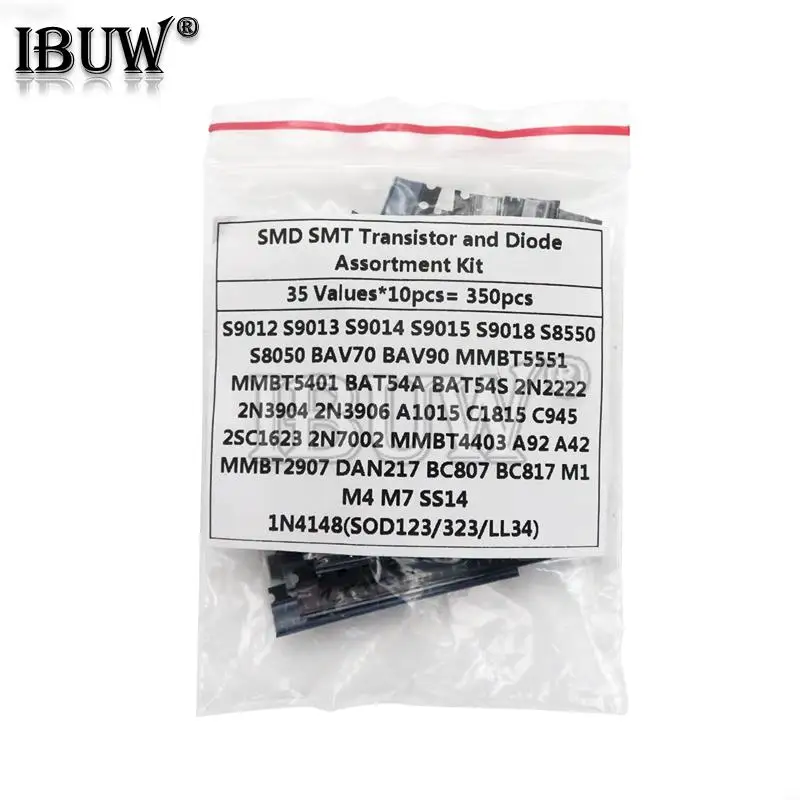 35 Werte * 10 Stück = 350 Stück smd smt hjxrhgal Transistor und Dioden sortiment Kit