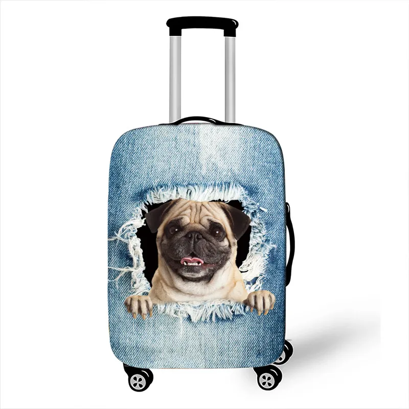 Lovely Cowboy Cat / Dog Print Luggage Cover 18-32 Inch Trolley Case Bag  Suitcase Protective Covers for Travel Accessories