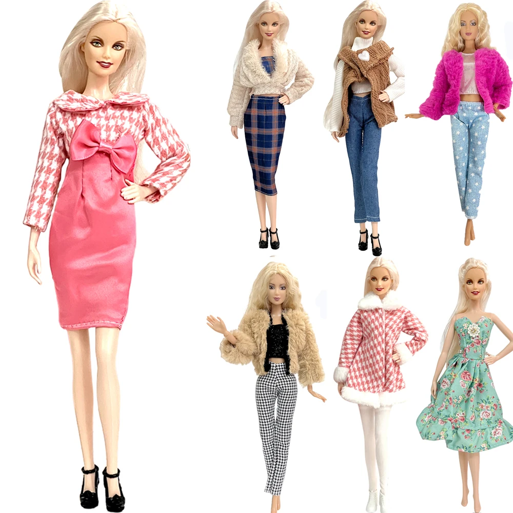 NK Official 1 Pcs Fashion Clothes for Barbie Doll Accessories Daily Wear Casual Outfits  Shirt Skirt Pants Dress Dollhouse  JJ