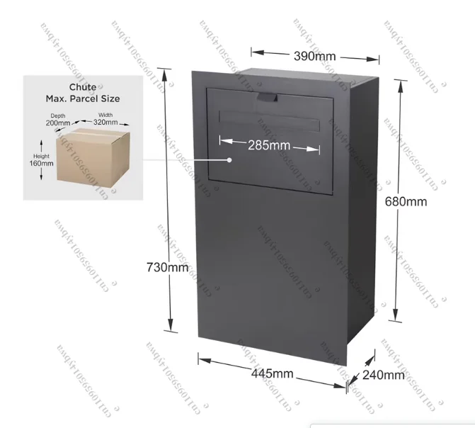 

Ящик для доставки посылок и самовывоза с защитой от кражи для дома - Почтовый ящик для посылок, документов и курьерской доставки в офис