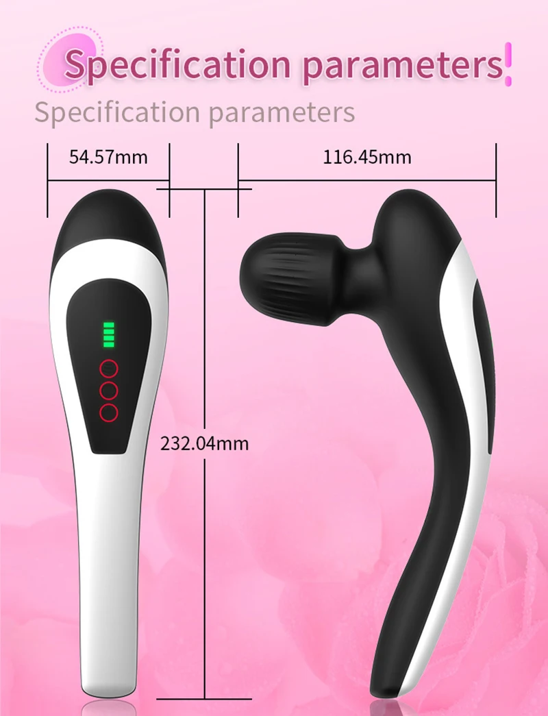 Personal Rechargeable Vibrating Massager with 8 Intensity for Muscles Relax Handheld Deep Tissue Massager Therapy Relieve Pain