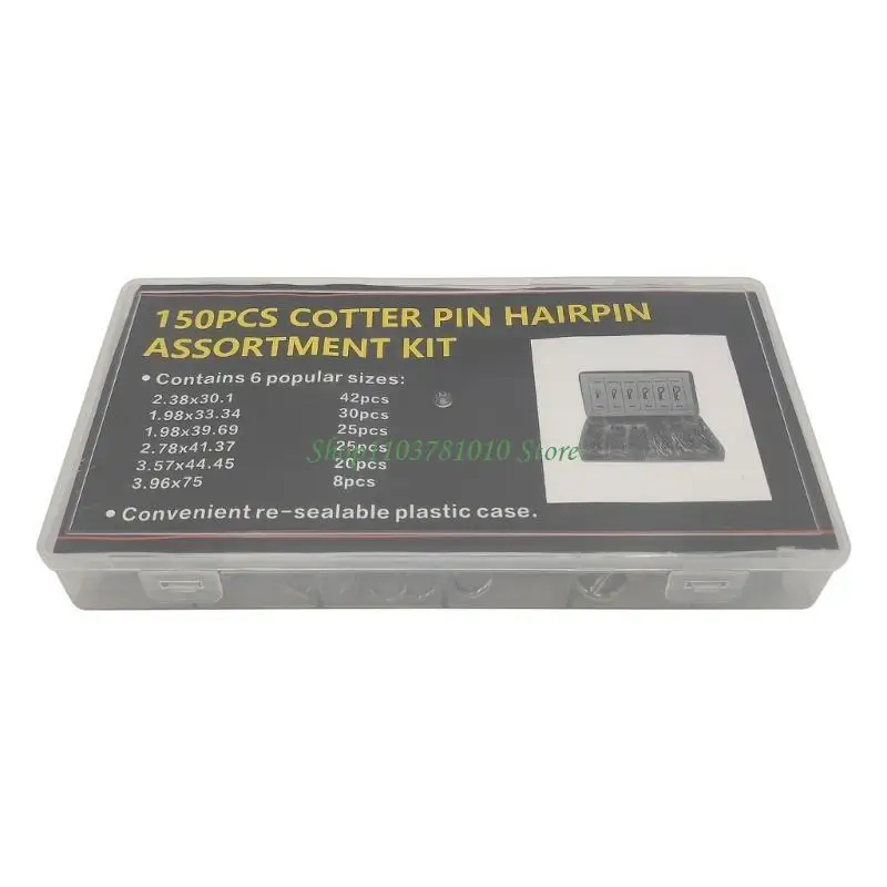 U55D 150Pcs Spring Steel Safety Split Clip Replacement Retainer Pins Retaining Pins Tractor Cotter Pins Easy Installation