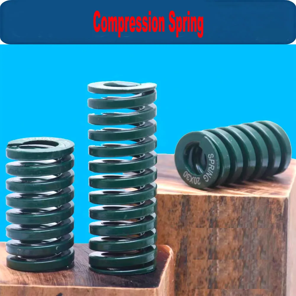 1pc Die Mold Compression Spring Green Heavy Load OD 8-40mm Length 20-200mm High Toughness Mold Spring
