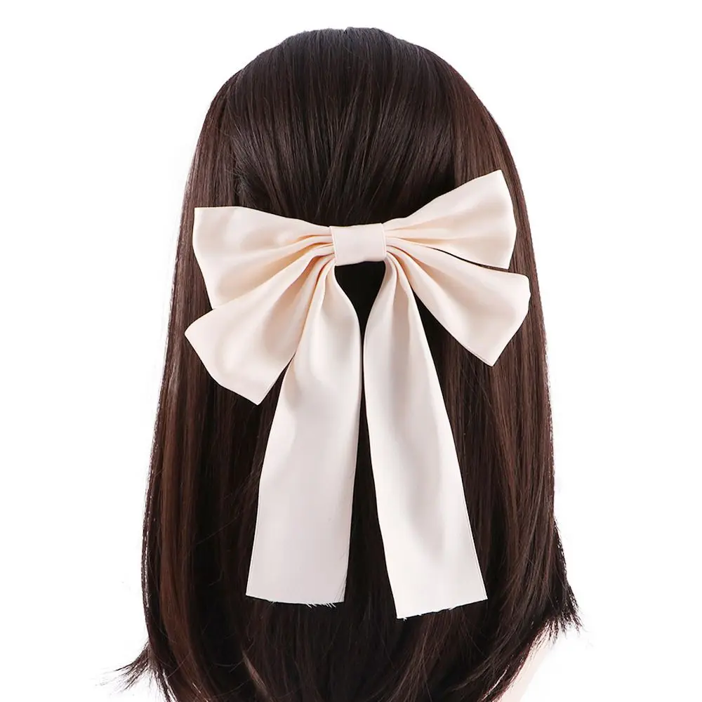 Sweet Simple Spring Spring Clip Bow Ribbon Female Hair Accessories Purple Hair Clip Korean Style Hairpin Very Peri Headwear