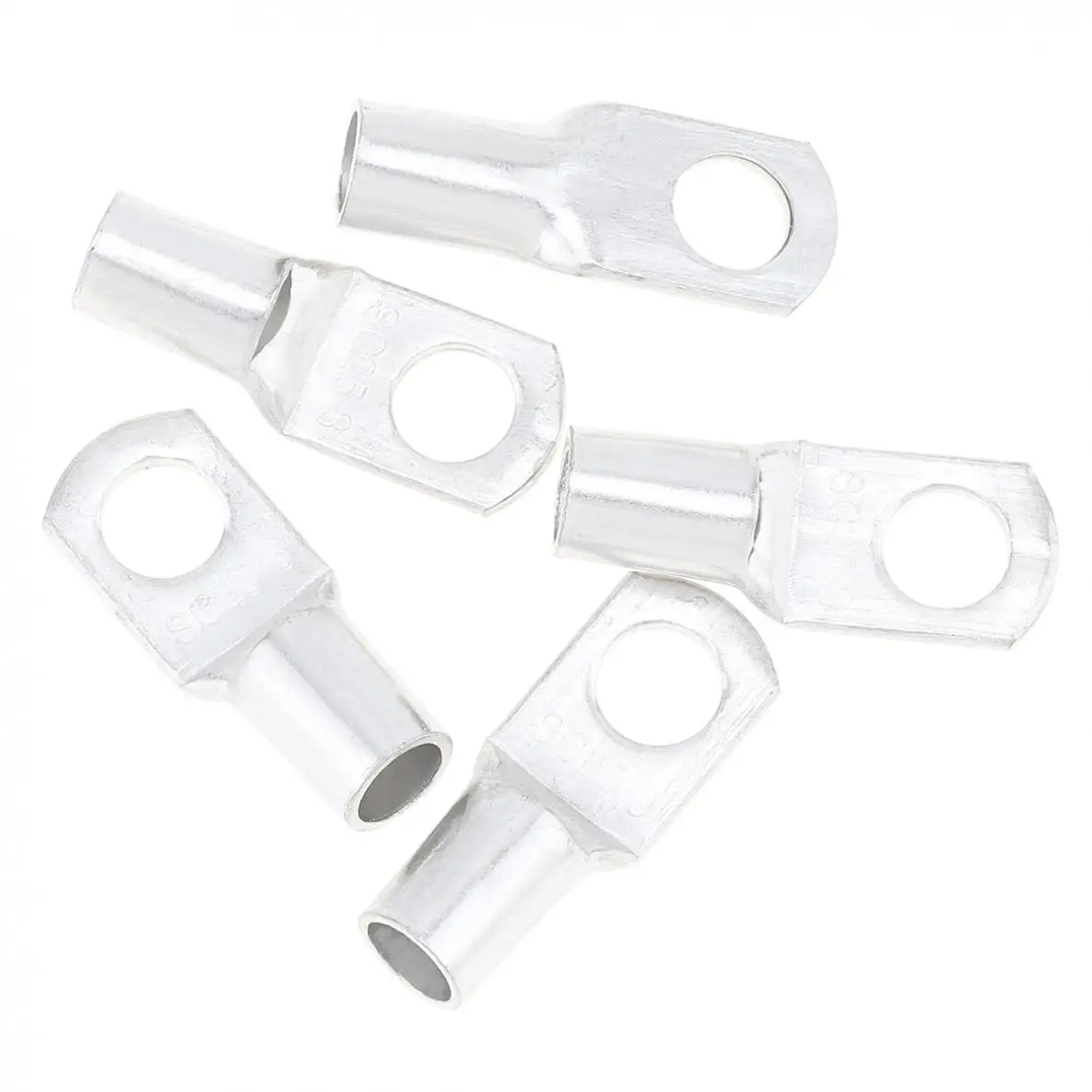 60ชิ้น/ล็อตทองแดง Bolt Hole Cable Lugs ทองแดงจมูกลวดตัวเชื่อมต่อ Crimped บัดกรีเทอร์มินัลชุดสำหรับ Crimped/บัดกรี