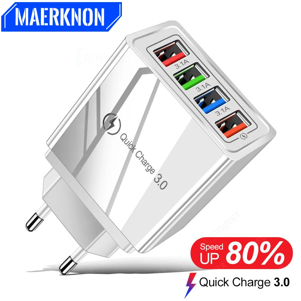 USB US EU Charger Quick Charge QC 3.0 Universal Mobile Phone Charger Wall Fast Charging Adapter For iPhone Samsung Xiaomi