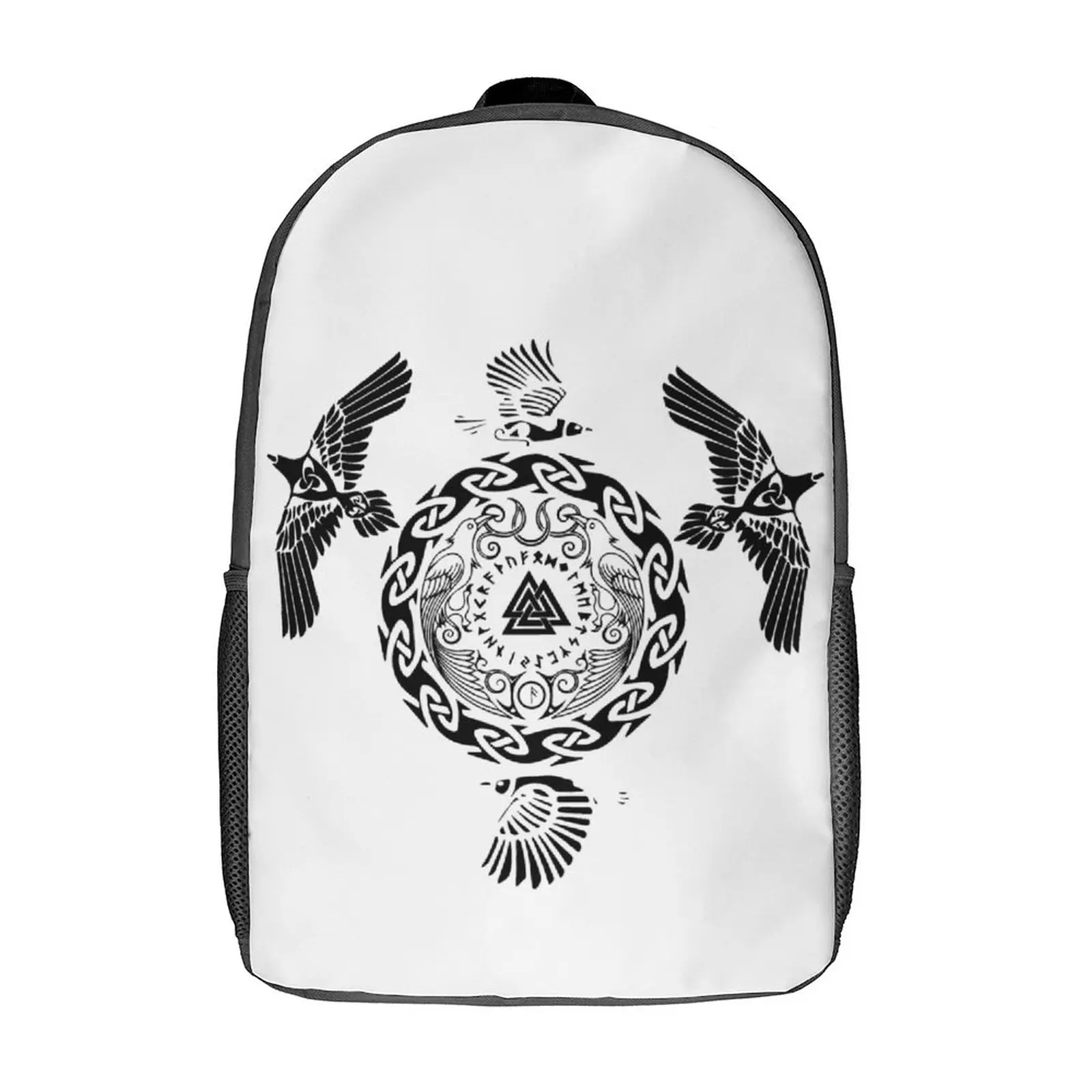 

3 in 1 Set 17 Inch Backpack Lunch Bag Pen Bag Viking Odin S Ravens Vikings Secure Pencil Case Cosy Sports Activities Novelty