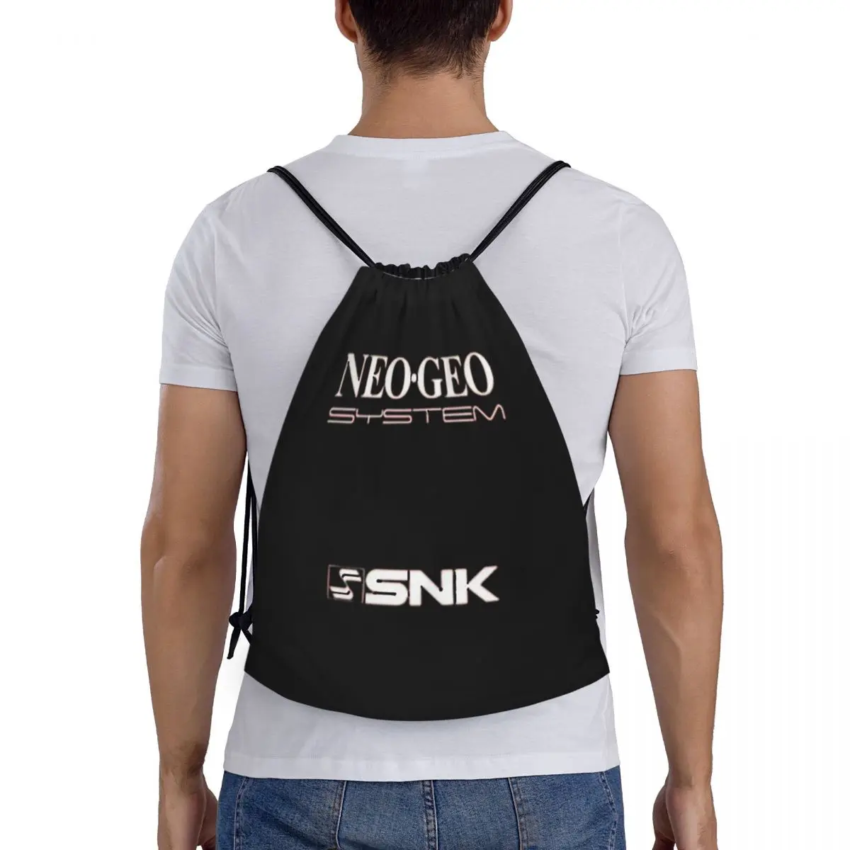 

Neo Geo Logo Neogeo Arcade Backpacks Portable Drawstring Bundle Pocket Storage Bag Book Bags for Man Woman Students