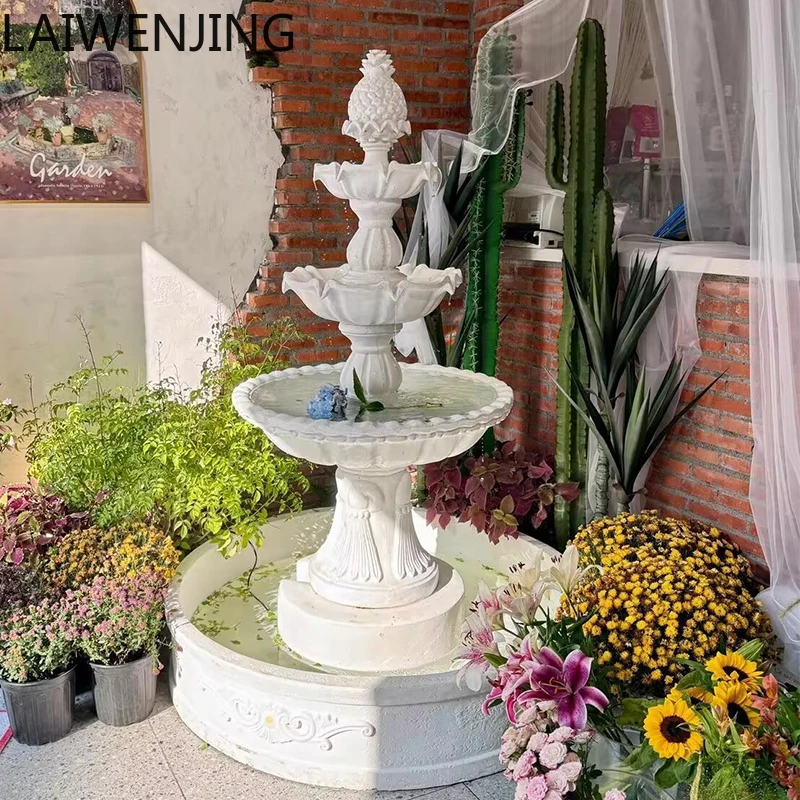 Hlz European-Style Running Water Fountain Outdoor Courtyard…