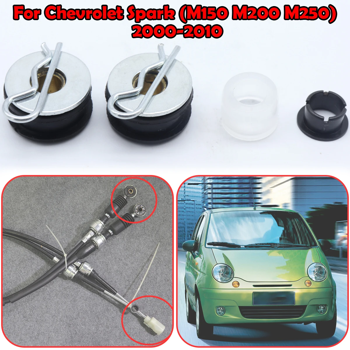 

Upgrade Gearbox Shift Cable Linkage Bushing For Chevrolet Spark (M150 M200 M250) 2000 - 2010 Shifter Lever Selector Rod Bushing