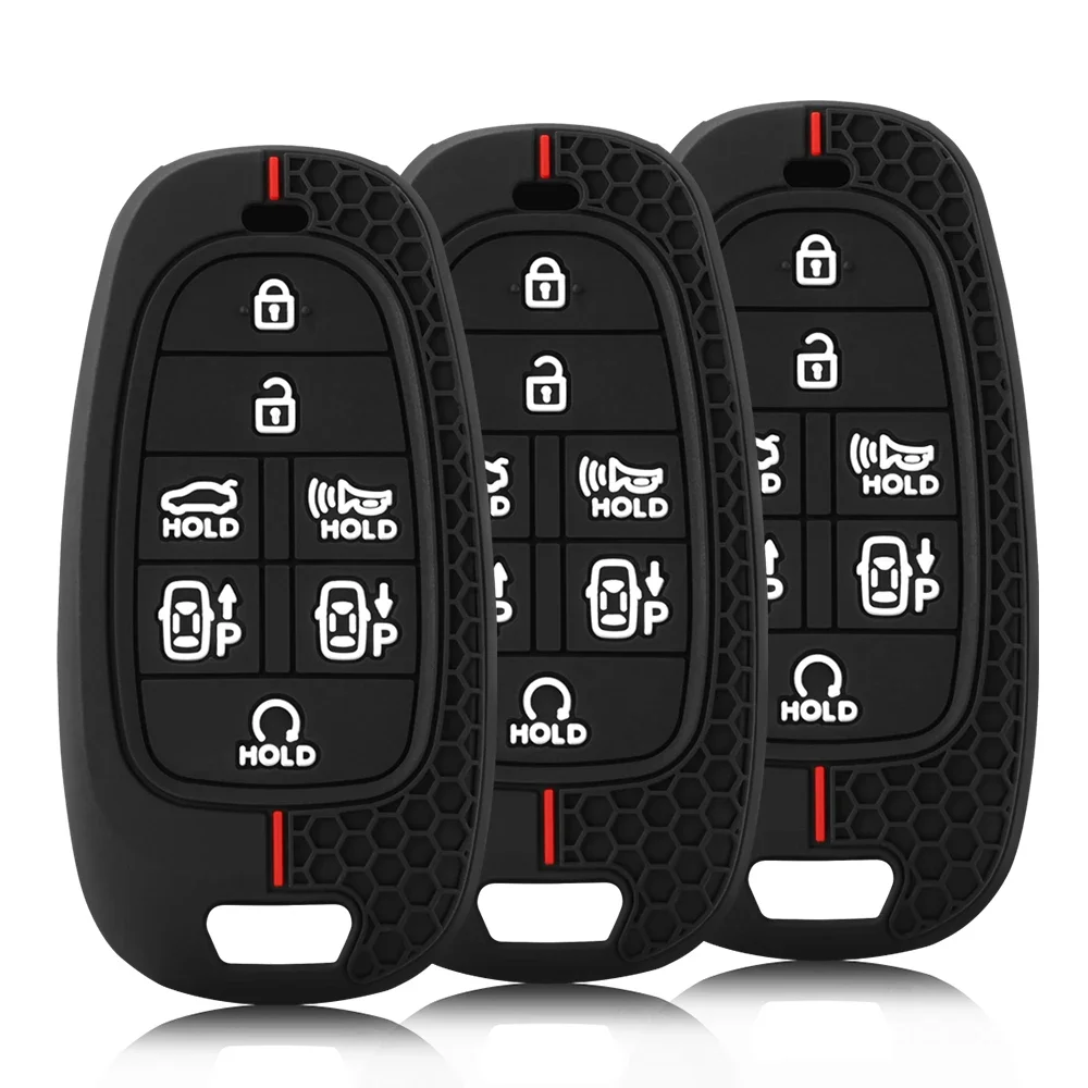 Silicone Key Case for Hyundai Palisade 2023 Tucson Santa Fe 2021 2022 Atos Solaris Prime Nexo Sonata Staria Ioniq Car Key Cover view 6