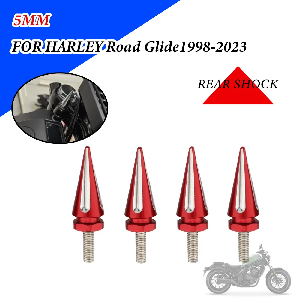 

Motorcycle Windscreen Trim Bolts Windshield 4pcs Screws For Harley Touring Road Glide FLTRX Ultra FLTRU Special FLTRXS 1998-2023