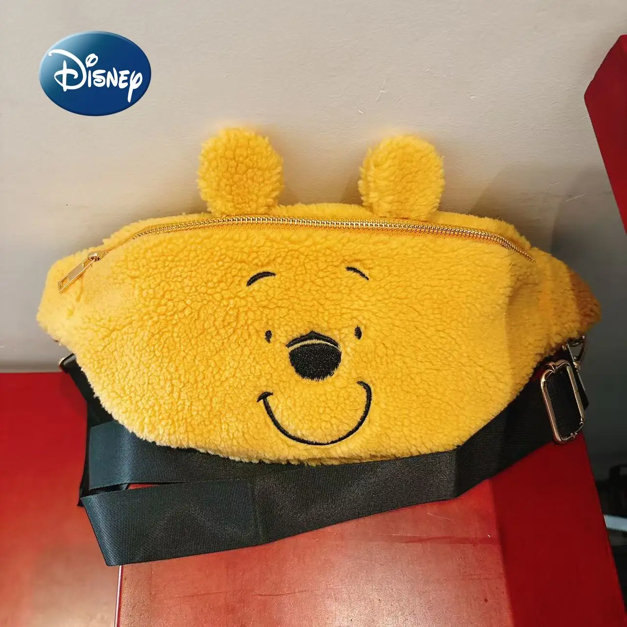 

Disney Winnie the Pooh New Women's Plush Waist Bag Luxury Brand Women's Crossbody Bag Cartoon Cute Girls Chest Bag High Quality