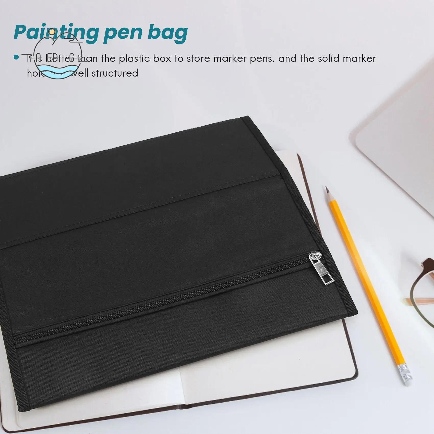 

AED6-80 Slots Large Capacity Folding Marker Pen Case Art Markers Pen Storage Carrying Bag Durable Sketch Tools Organizer