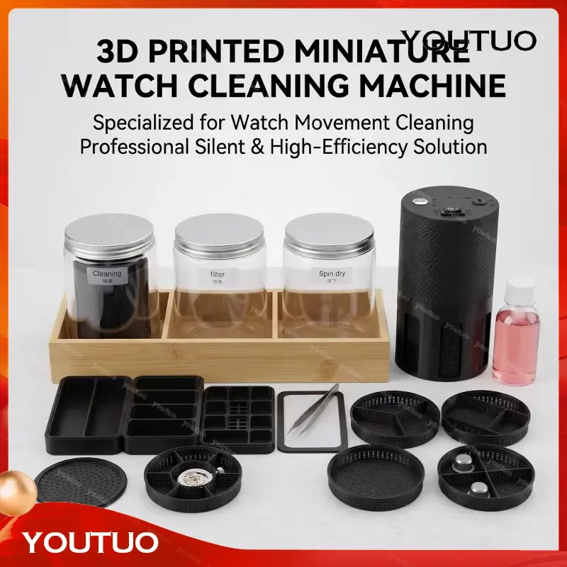 Watch Repair Tools 3D Printed Micro Watch Cleaning Machine with Ultrasonic Cleaning Function Specialized for Watch Movement