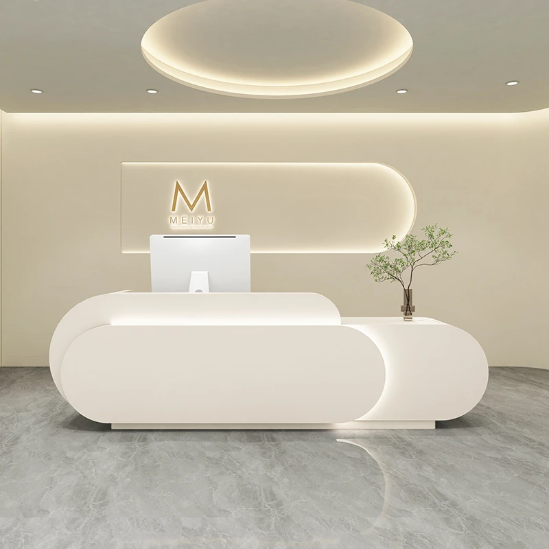 Reception Counter Desk Long Advanced Front Clothes Aesthetic Furniture Restaurant Luxury Receiption Bureau Meuble Hairdressing