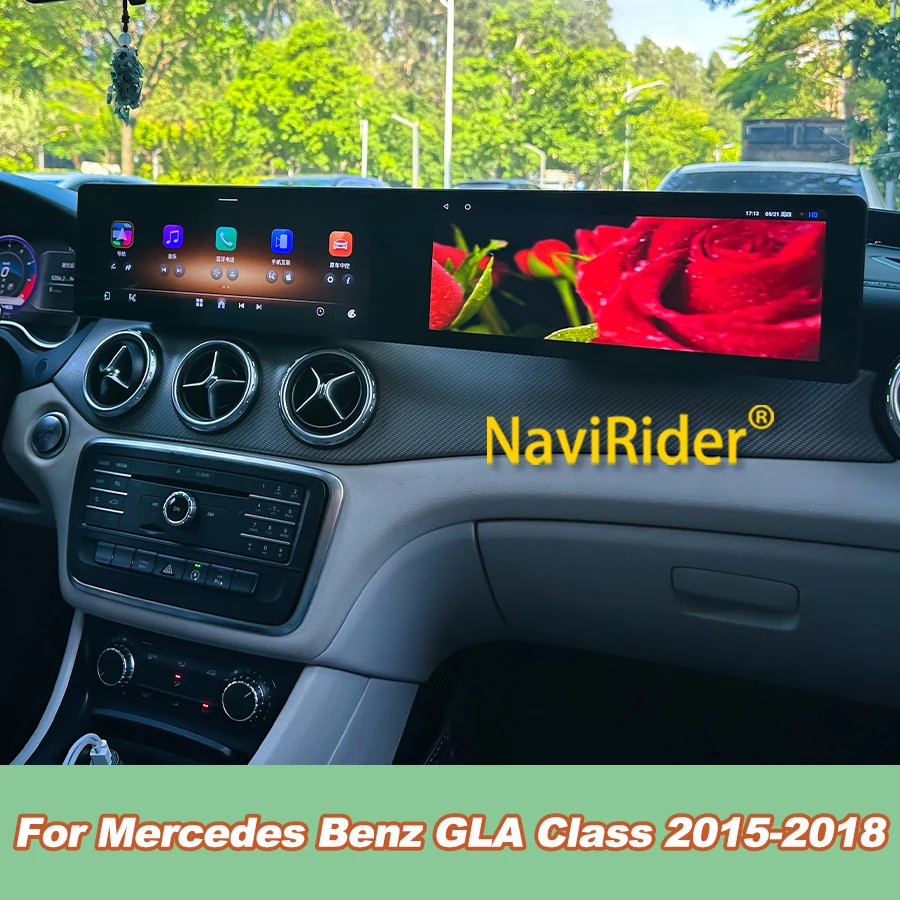 24,6-дюймовый двойной экран для Mercedes Benz GLA Class 2015-2018 NTG4.5 NTG5.0, мультимедиа, CarPlay, GPS, навигация, автомобильная магнитола, видео, 4G, Bluetooth