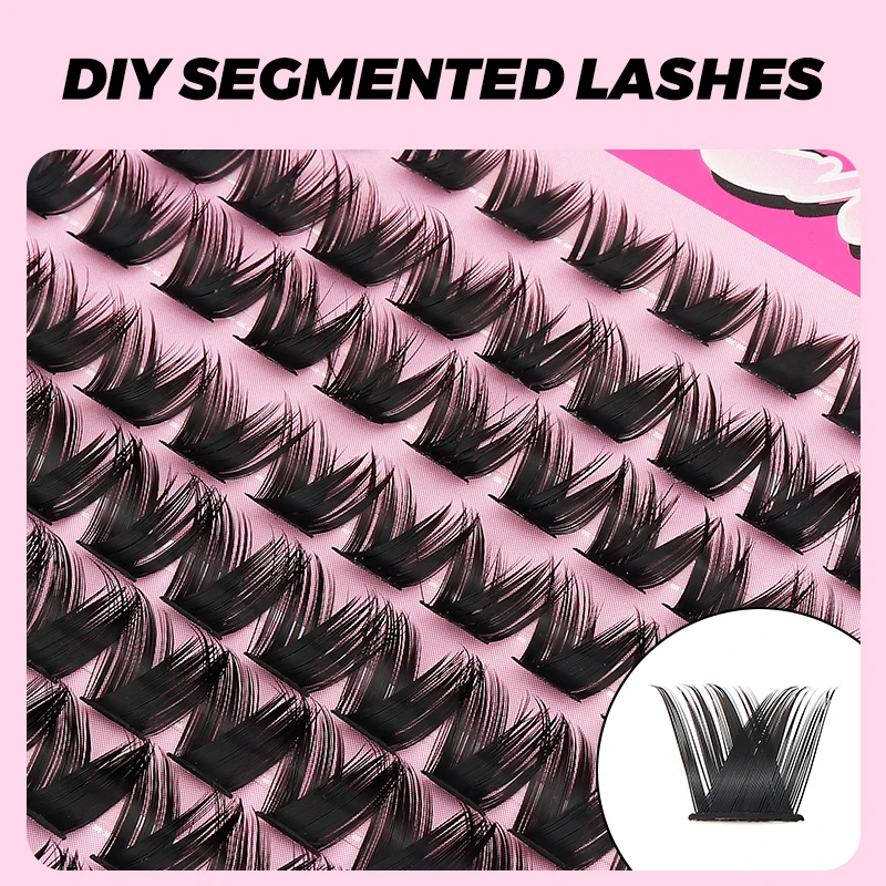 DINGSEN Wimpernverlängerungsset, DIY Make-up, Wimpern, individuelles Wimpern-Set, Bindung und Dichtungsset, Cluster-Wimpernverlängerung, Schönheitswerkzeuge – Detail 10