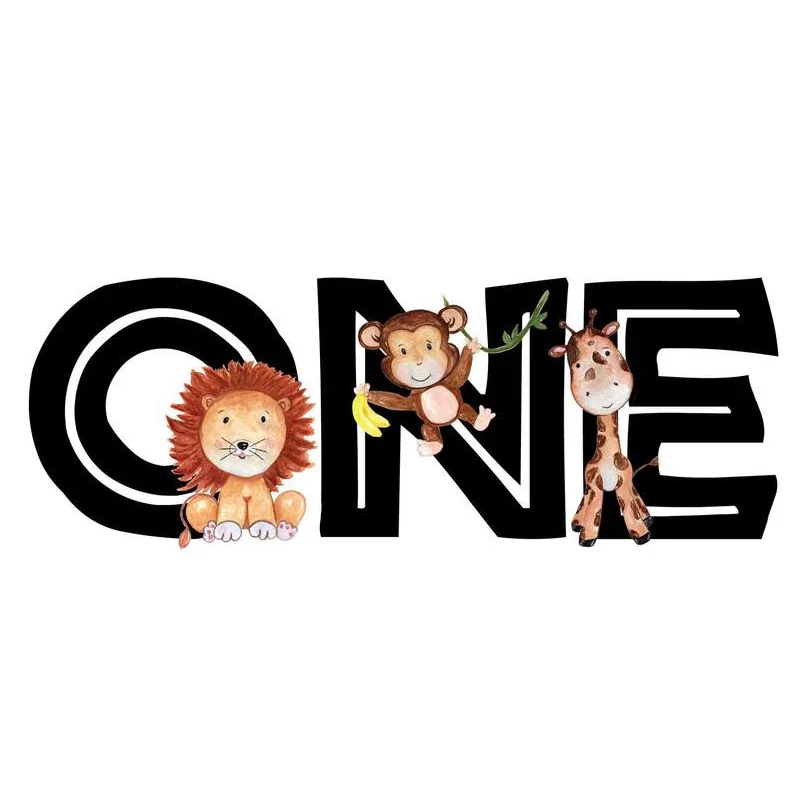 Woodland jungle Safari forest animal theme Boy girl First 1st wild one Birthday party Highchair Banner decoration Photo props - Image 3