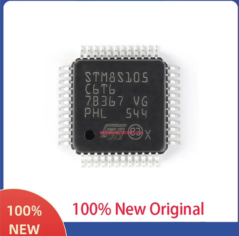 STM8S105C6T6 LQFP-48 16MHz/32KB Flash/8-bit Microcontroller - MCU