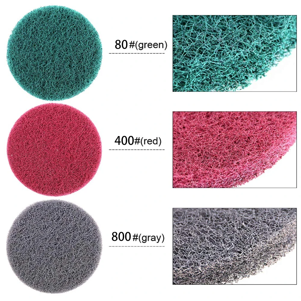 20 Pcs 6 Inch Scrubbing Pad Made of Nylon with Backed Flocking for Self-adhesion Multiple Grit Sizes Suitable for All Scenarios