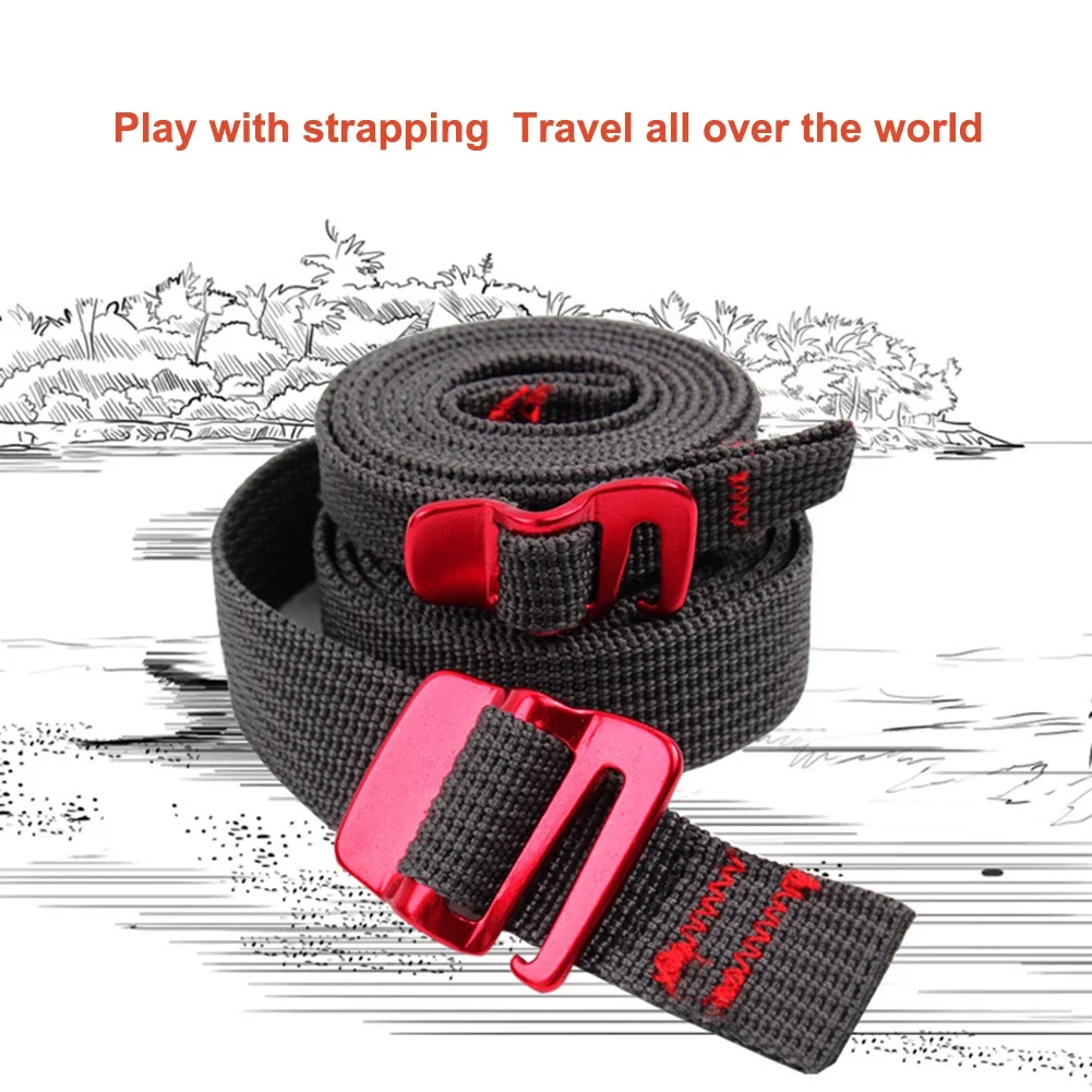 1-20PCS  Hiking Climbing Tension Belts Buckle Tie-Down 1.5m Belt Cargo Straps Cord Tape Nylon Rope with Quick Release Hook