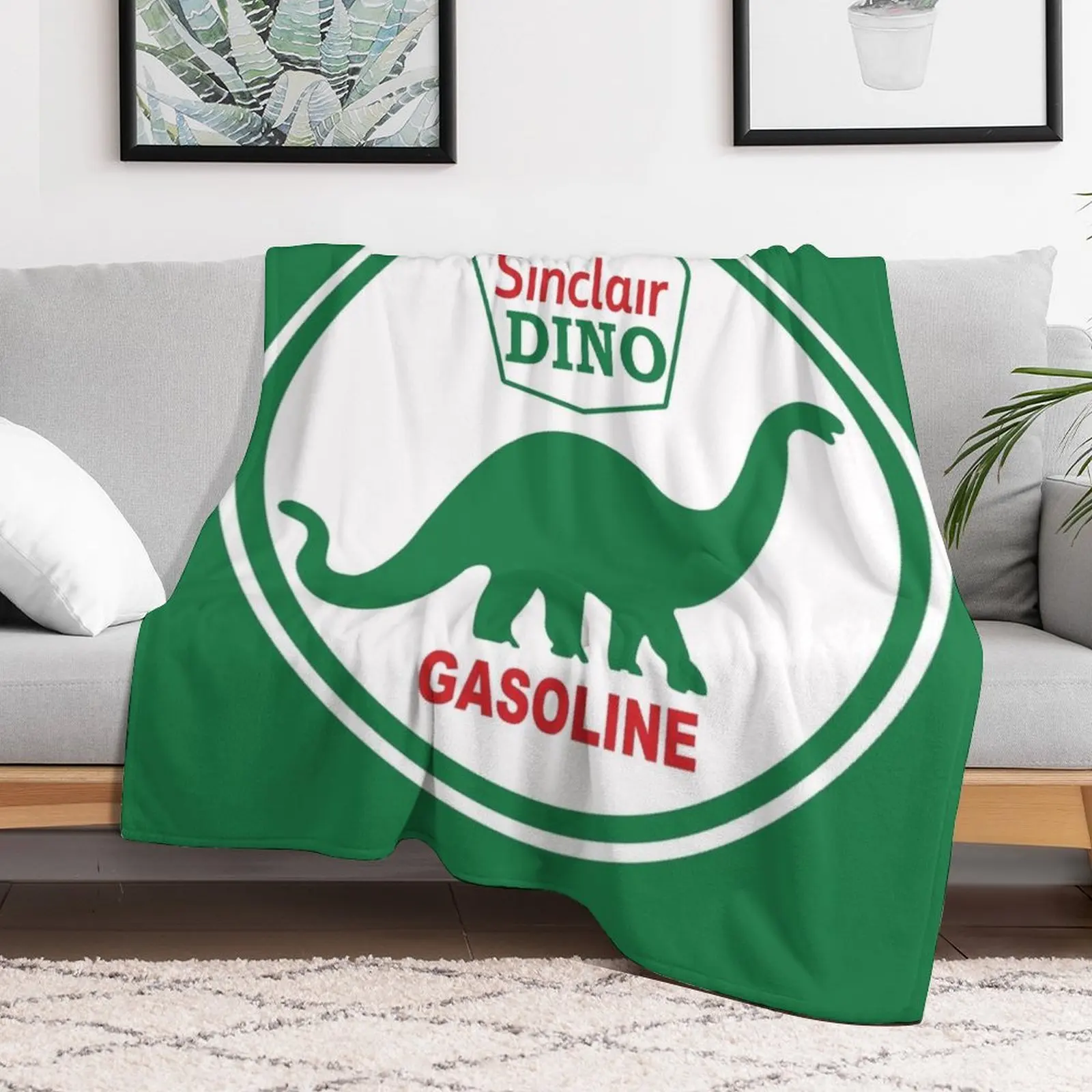 Sinclair Dino Gasoline Throw Blanket