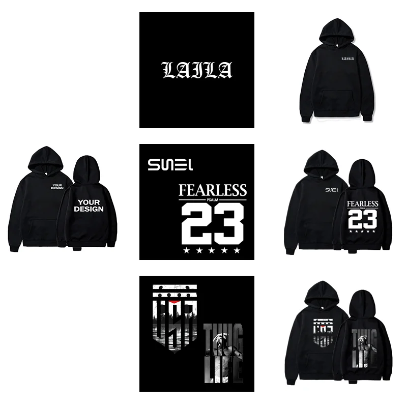 Custom Prints Men's Women's Hoodies Loose Casual Wear Solid Color Hoodies Long Sleeve Hooded Personality Streetwear Sweatshirts - Image 2