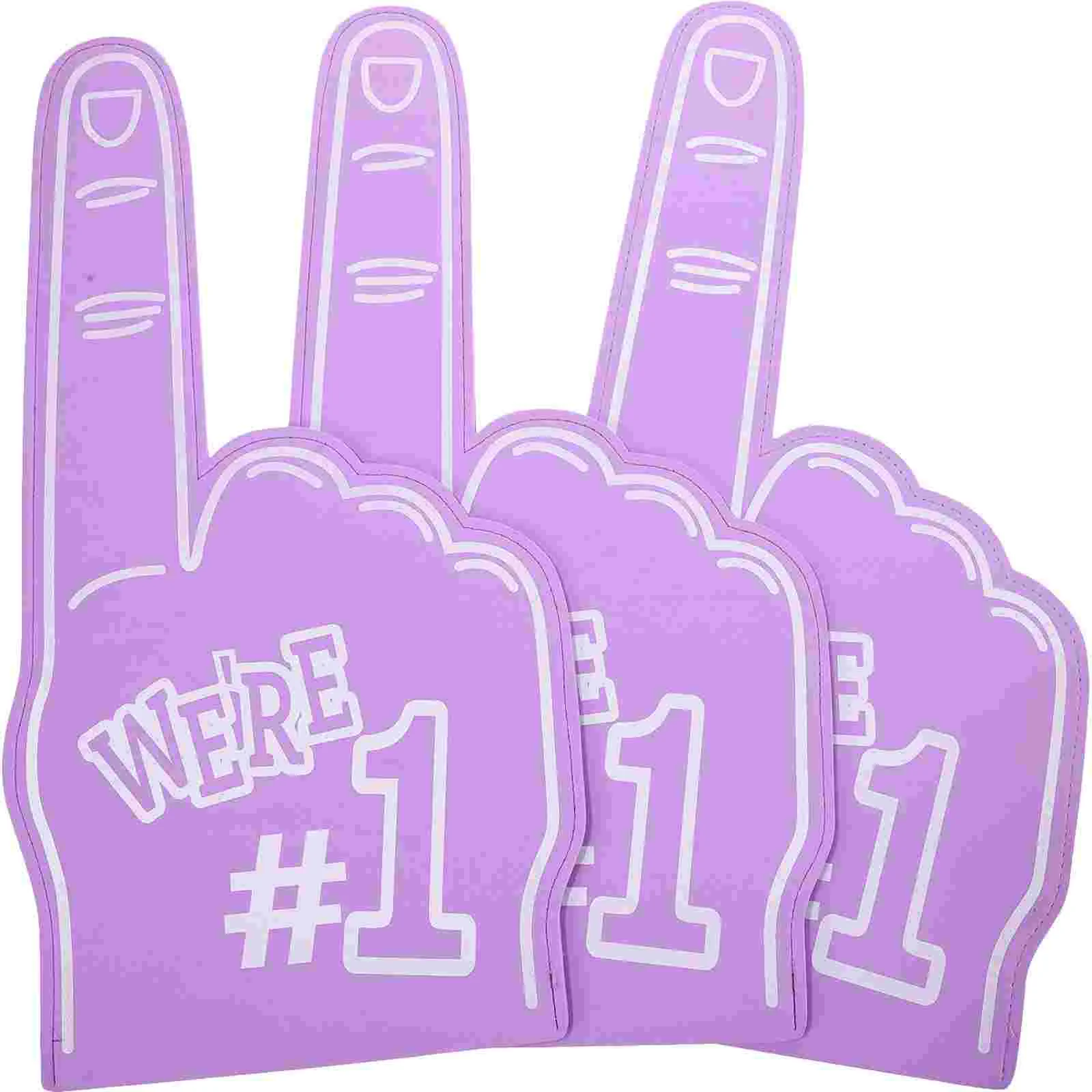 3 Pcs Cheering Clapper Props Foam Fingers Bulk for Sports Toys Cheerleading