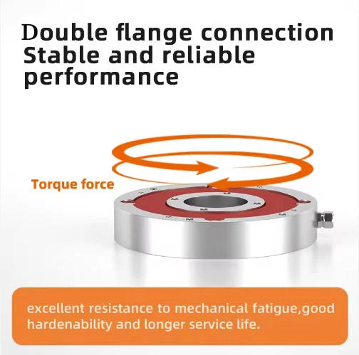 High precision static torque sensor flange structure, measuring range of 0.2% F.S, used for torque calibration in aerospace prec
