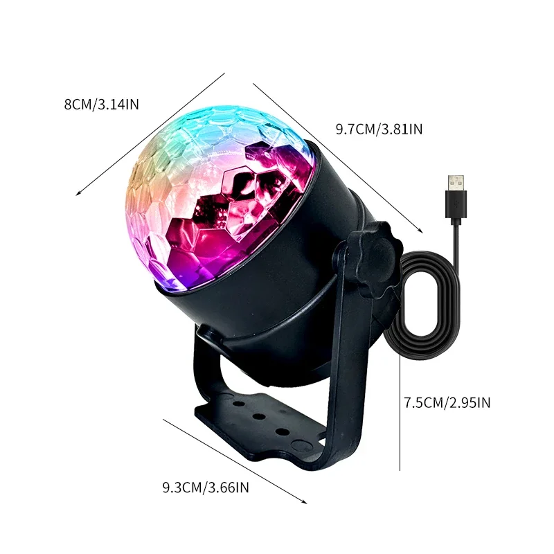 أضواء حفلات LED أضواء المسرح مع جهاز التحكم عن بعد RBG ديسكو الكرة جهاز عرض ليزر الصوت المنشط أضواء الرقص الموسيقى