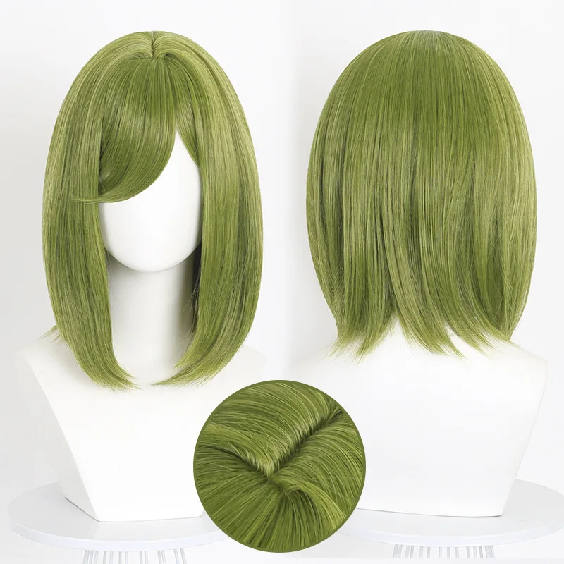 ورشة عمل سحرية للقبعات المدببة كوكو شعر مستعار كوسبلاي شعر بشري محاكاة فروة الرأس مركز جزء طويل شعر مستعار مستقيم