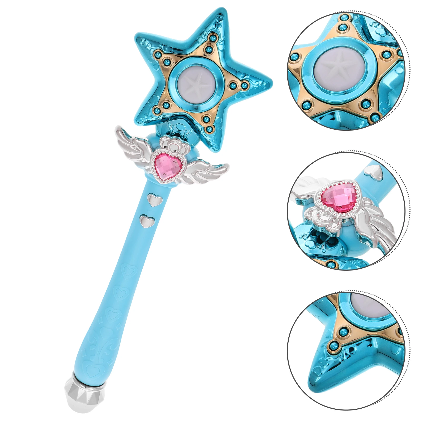 

Light Up Music Wand For Girls Star Design Flashing Fairy Stick With Playful Melodies Safe Plastic Dress-Up For Birthday