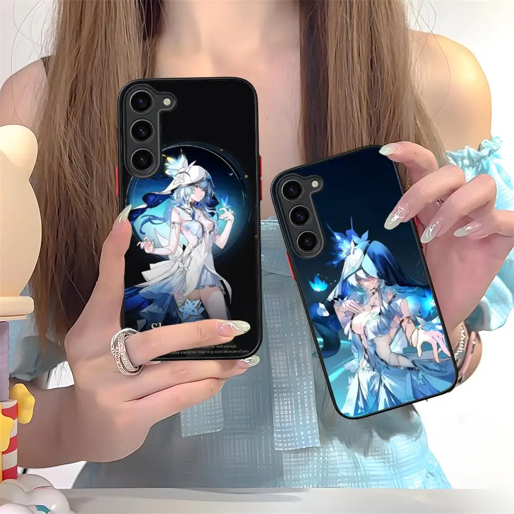 

Чехол для телефона Wuthering Waves Shorekeeper для Samsung Galaxy S25 S24 S23 S22 S21 Plus FE Ультрацветный силиконовый чехол Роскошный чехол