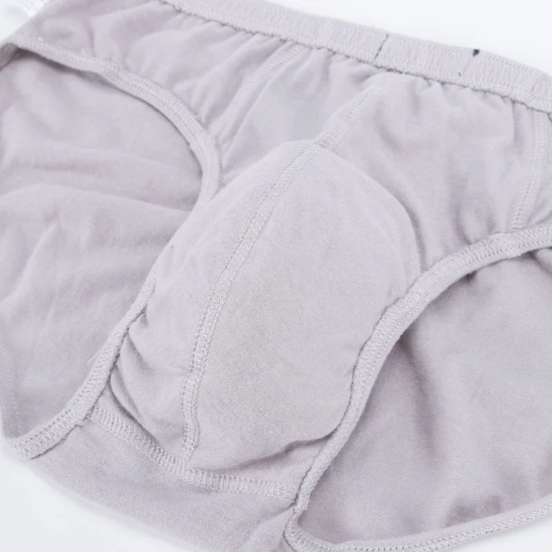 7PCS Random Men's Pure Cotton Briefs Simple Solid Color Comfortable Breathable Underwear Male Plus-Size Loose Underpants S-XXL