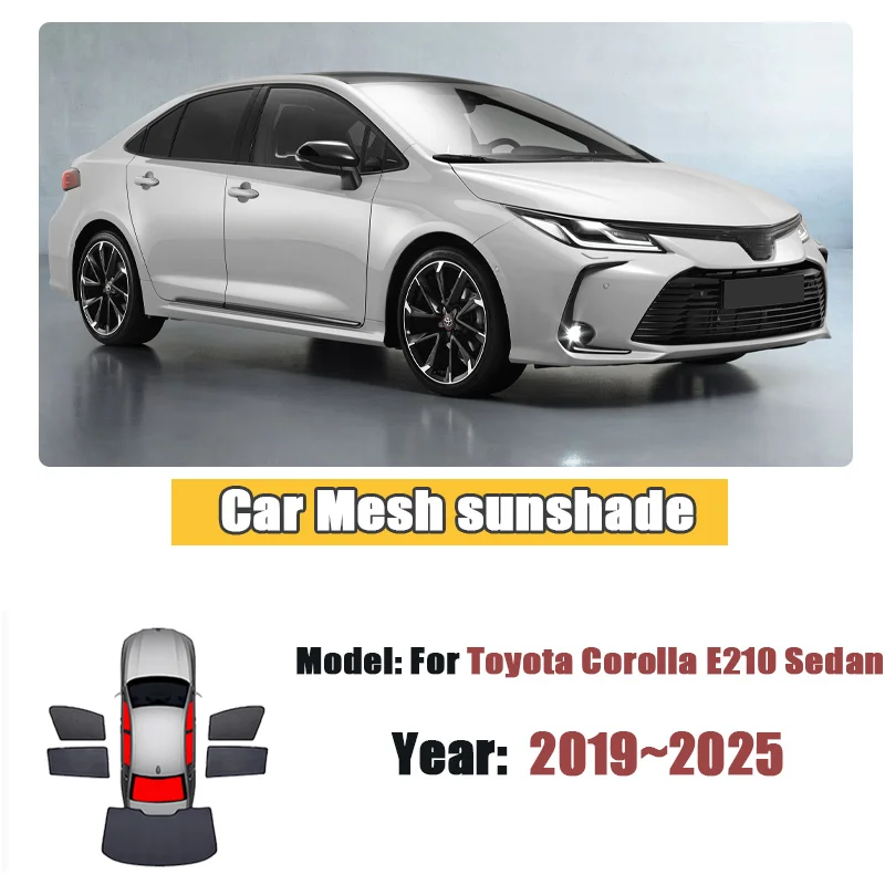 

Солнцезащитный козырек для автомобиля Toyota Corolla E210 Sedan 2019-2025: сетчатая шторка на лобовое стекло с УФ-защитой, аксессуары для авто